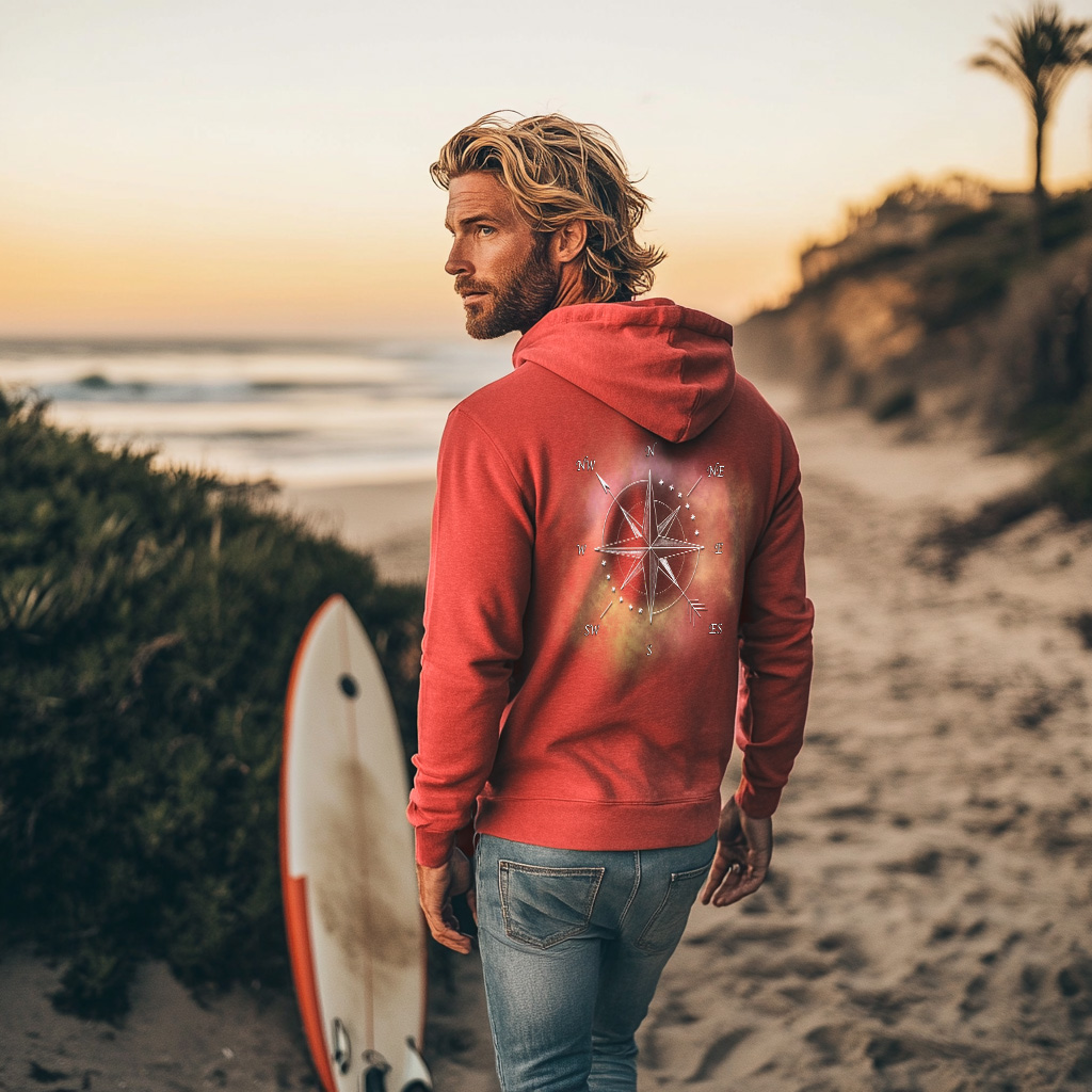 Sudadera Brujula rosa de los vientos