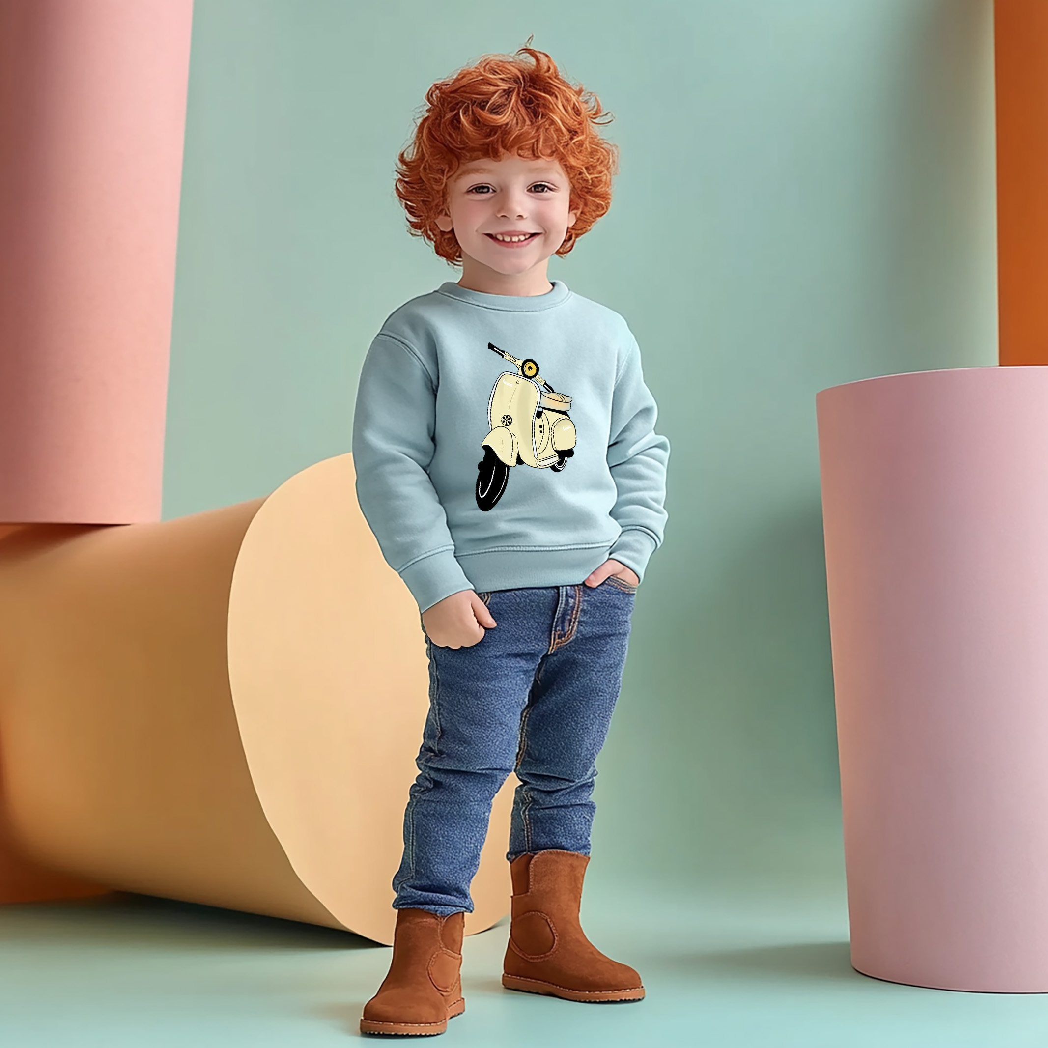 Sudadera turquesa vespa