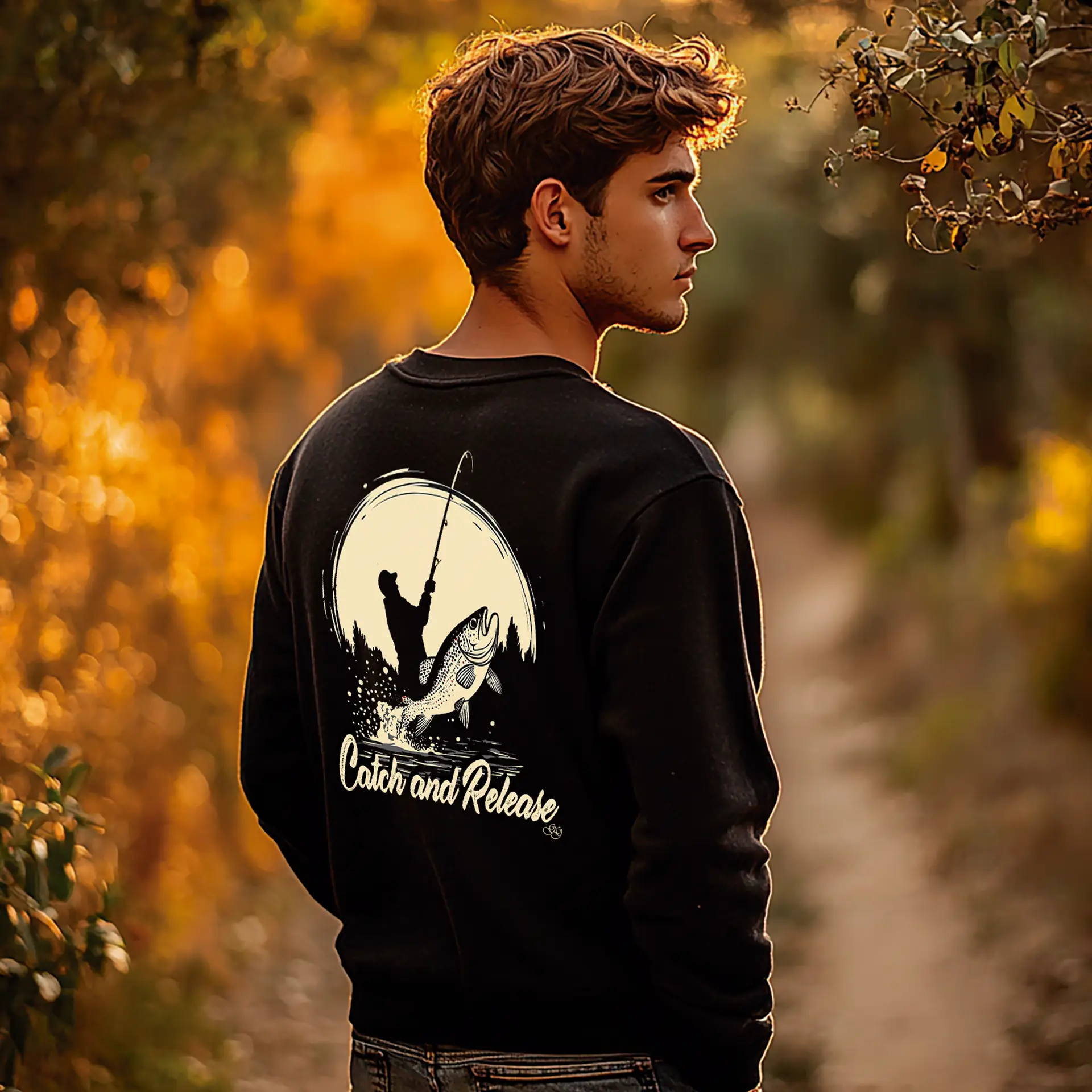 Sudadera Catch and Release Negra