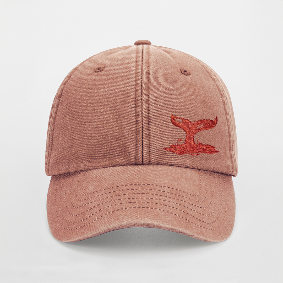 Gorra Naranja de Algodón Orgánico con Cola de Ballena - Imagen 2