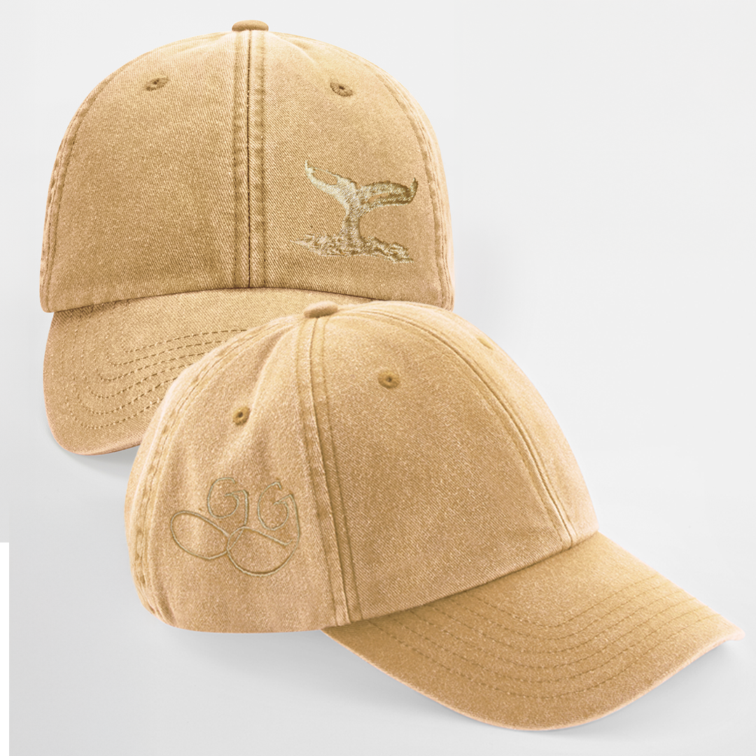 Gorra Amarilla de Algodón Orgánico con Cola de Ballena