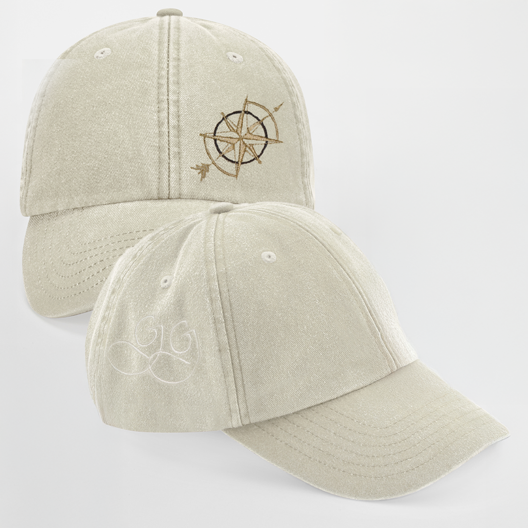 Gorra Natural Orgánica con Rosa de los Vientos