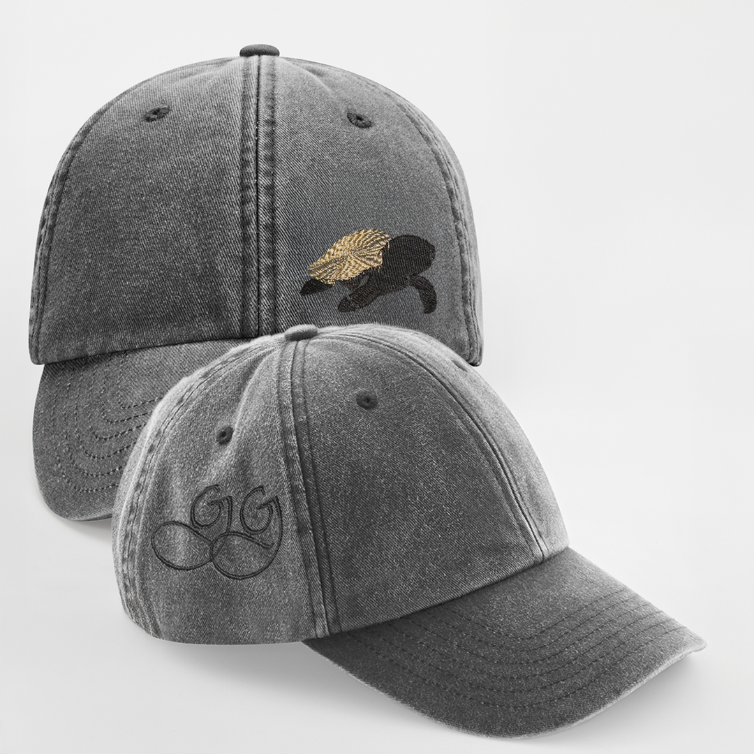 Gorra Negra de Algodón Orgánico Tortuga Marina