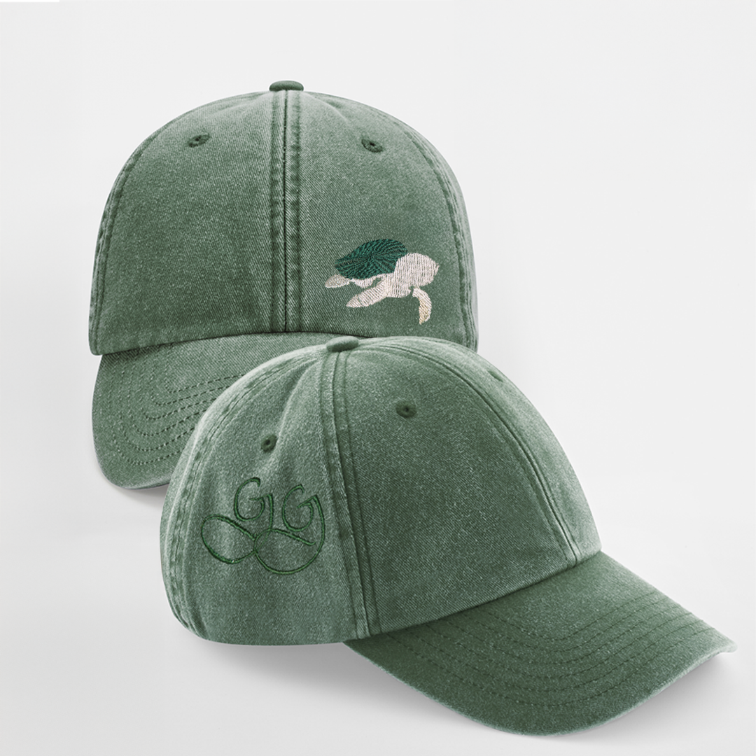 Gorra Verde de Algodón Orgánico Tortuga Marina