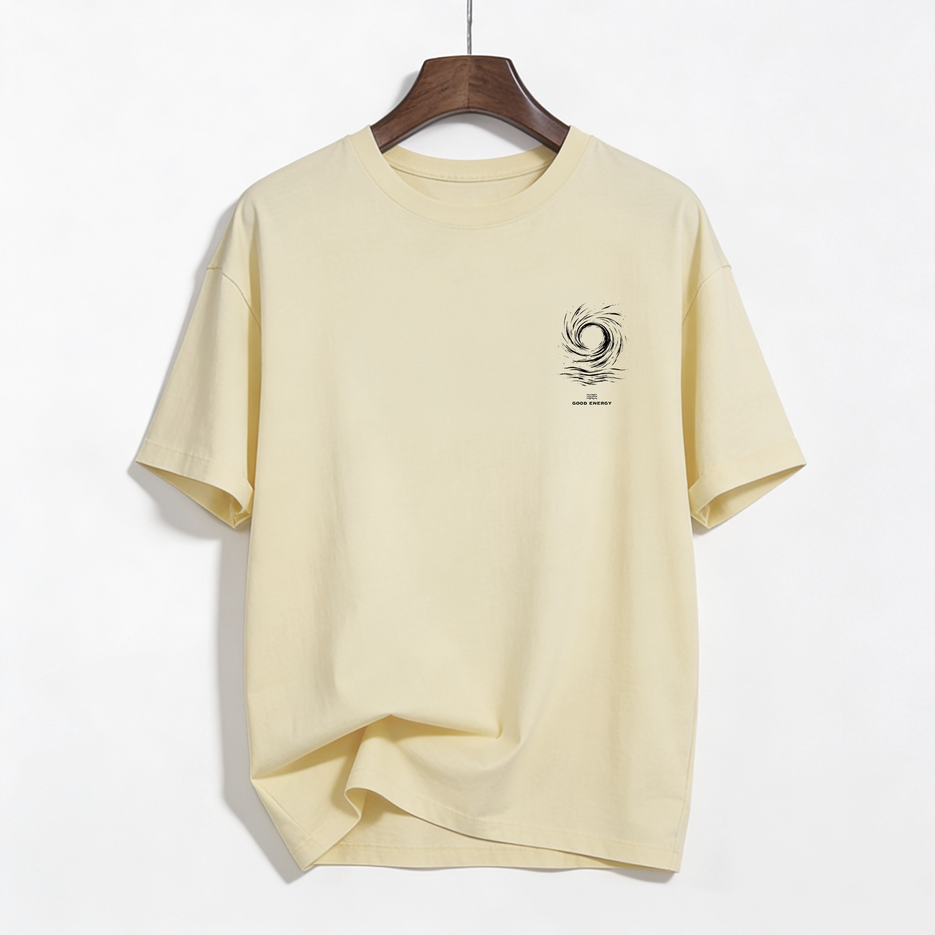 Camiseta amarilla unisex de algodón orgánico | Good Energy - Imagen 3