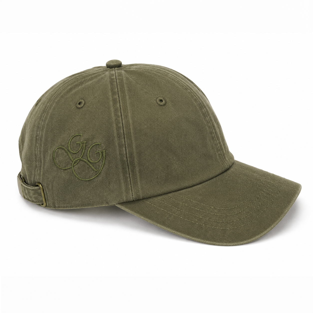 Gorra Kaki Orgánica con Rosa de los Vientos - Imagen 2